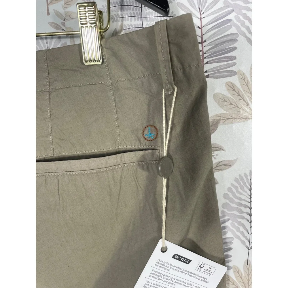 AT.P.CO Men's Khaki Cotton Shorts 54‎ US 38 NWT Tailored Fit Floral Lining Italy